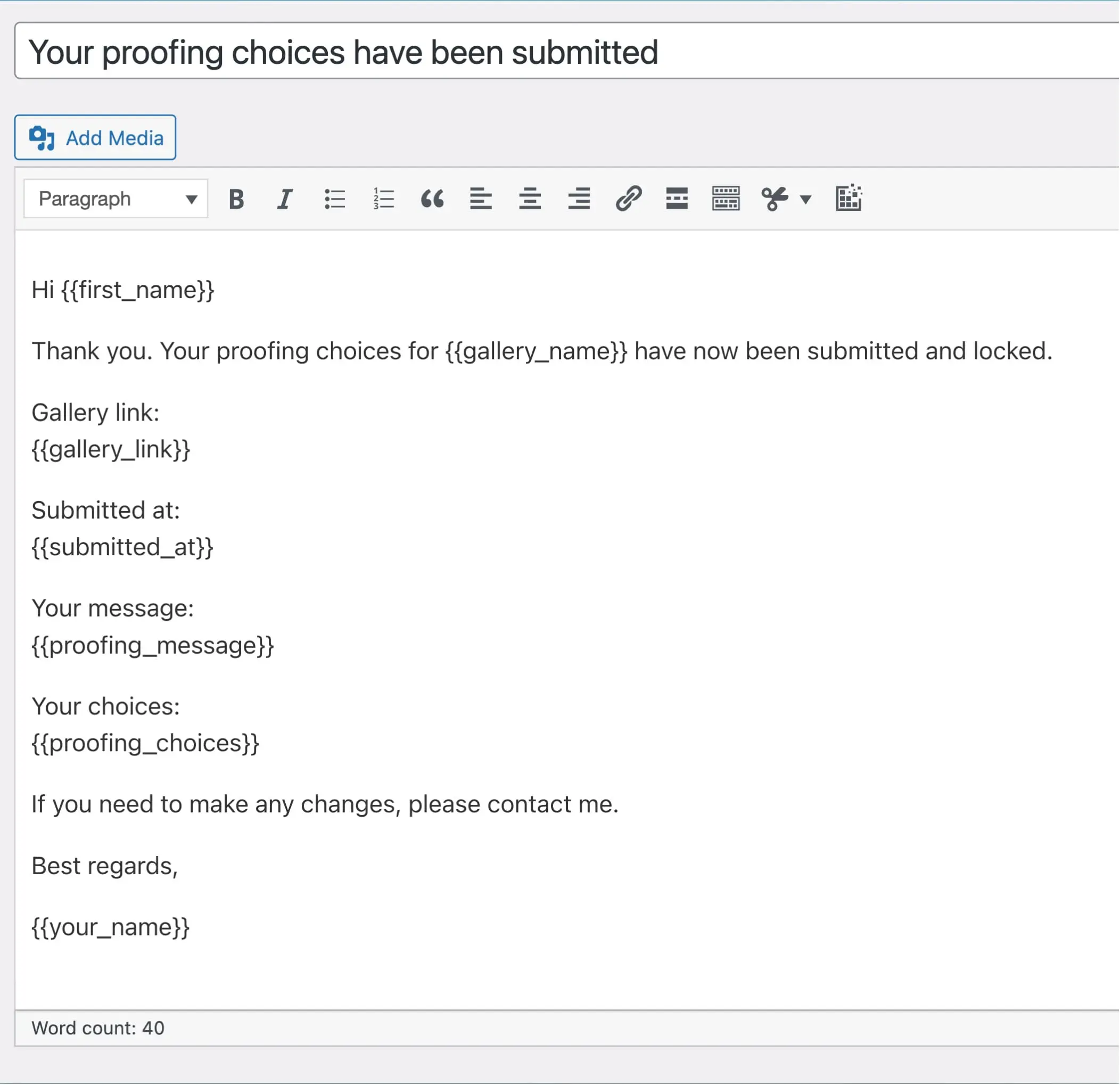 Email Template
